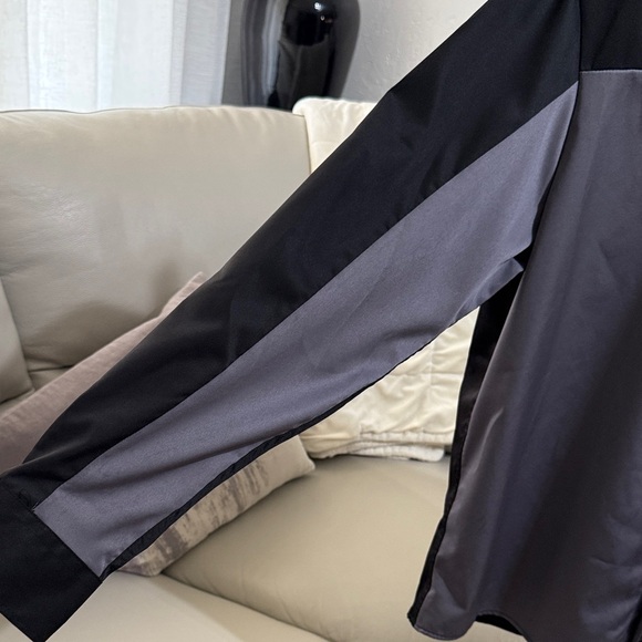 Men's Black and Gray Casual Button Down Shirt - Picture 3 of 6